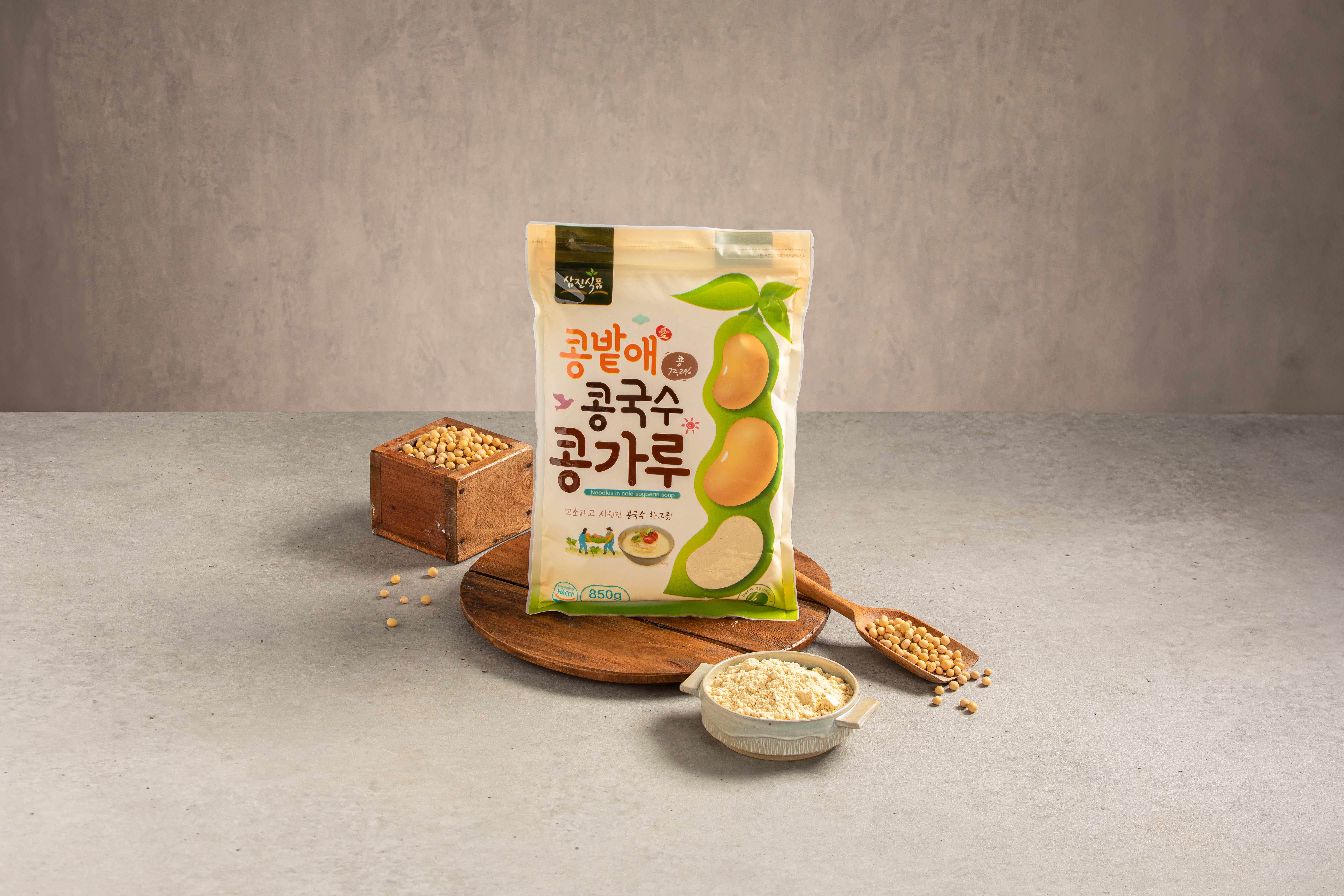 KONGBATAE soybean powder for cold noodle soup 850g pouch with roasted soybeans