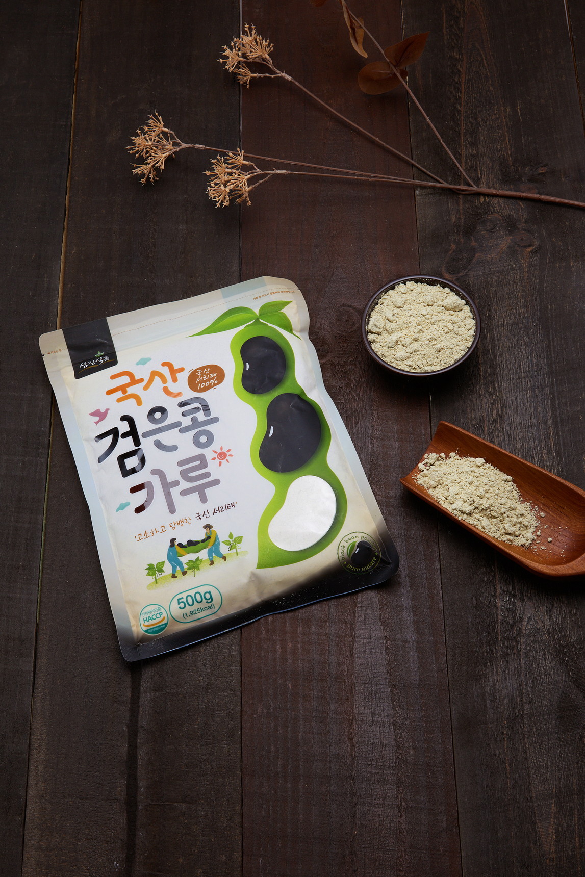韩国烘焙黑豆粉