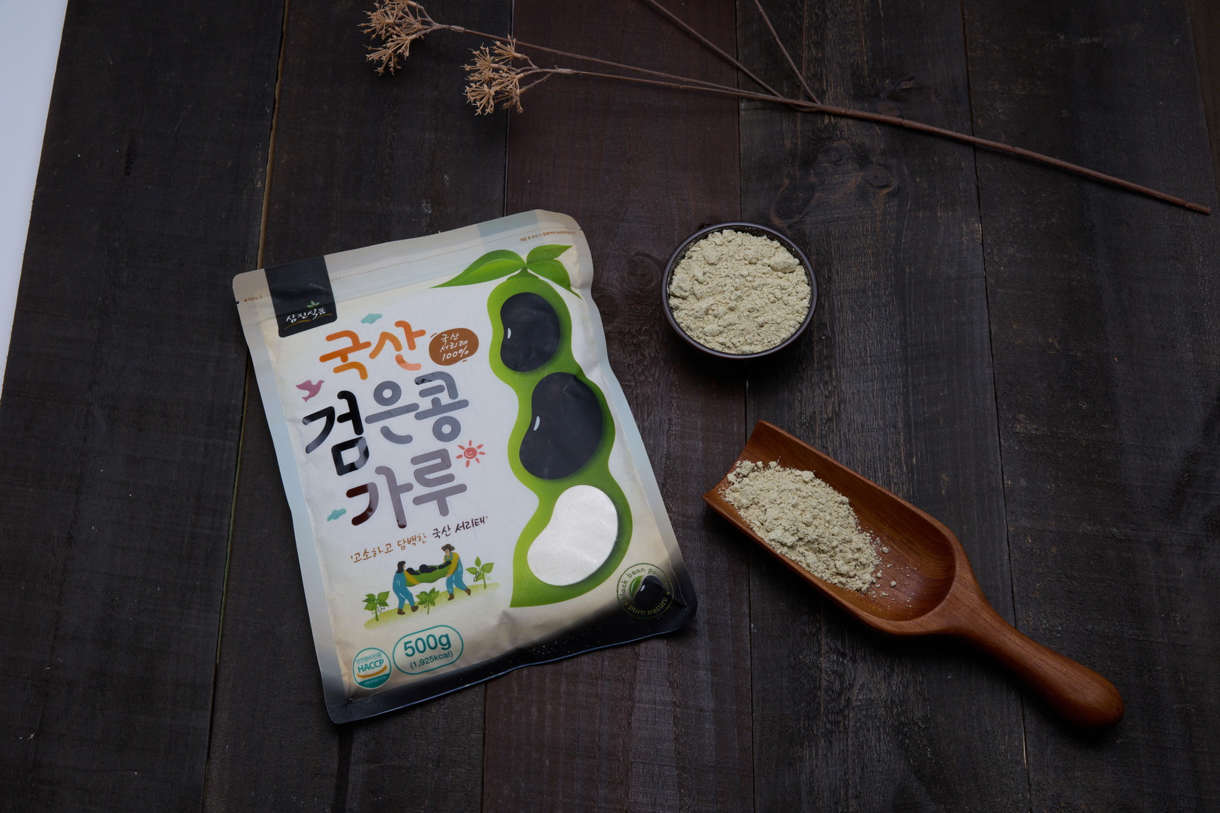 韩国烘焙黑豆粉